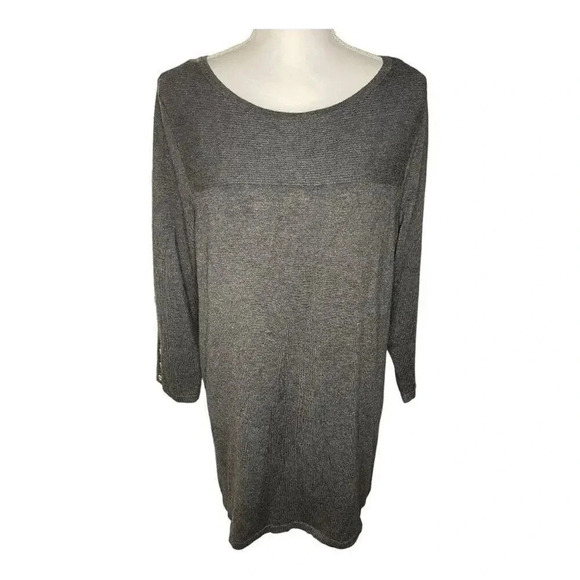 Liz Claiborne Women’s Large Gray‎ Tunic Sweater/Sweater Dress - Picture 1 of 4